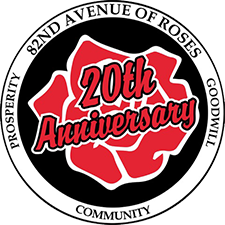 20th Anniversary 82nd Avenue of Roses parade logo
